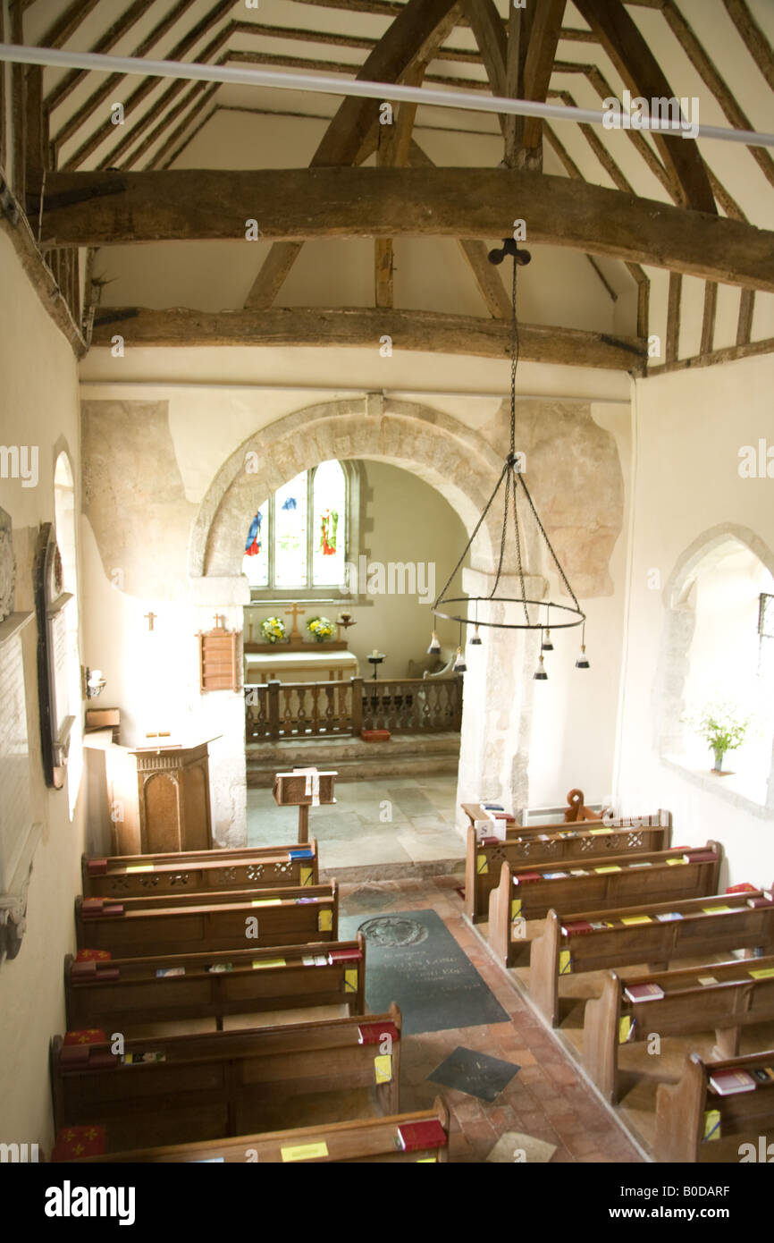 Corhampton Église saxonne Hampshire Angleterre Banque D'Images