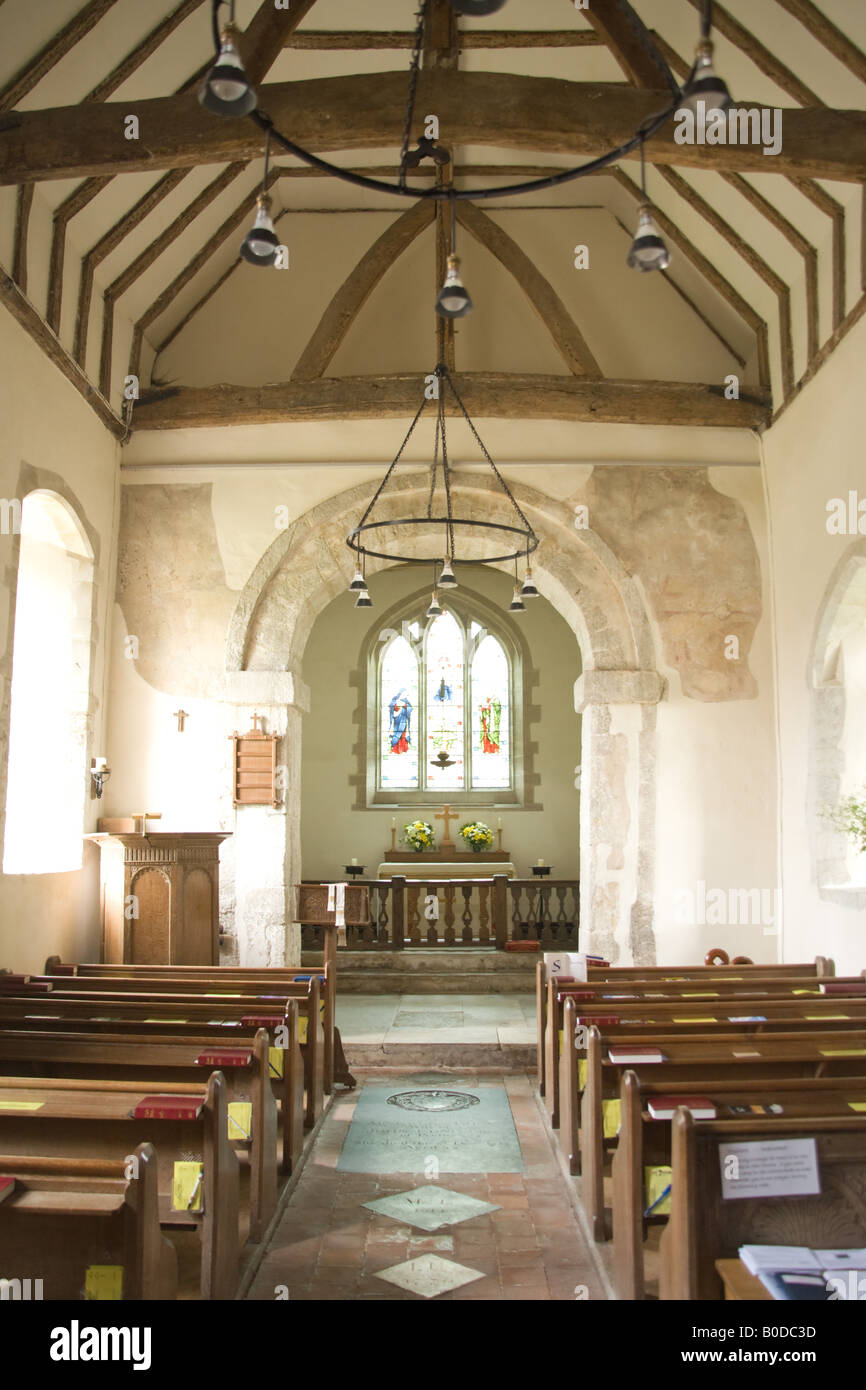 Corhampton Église saxonne Hampshire Angleterre Banque D'Images