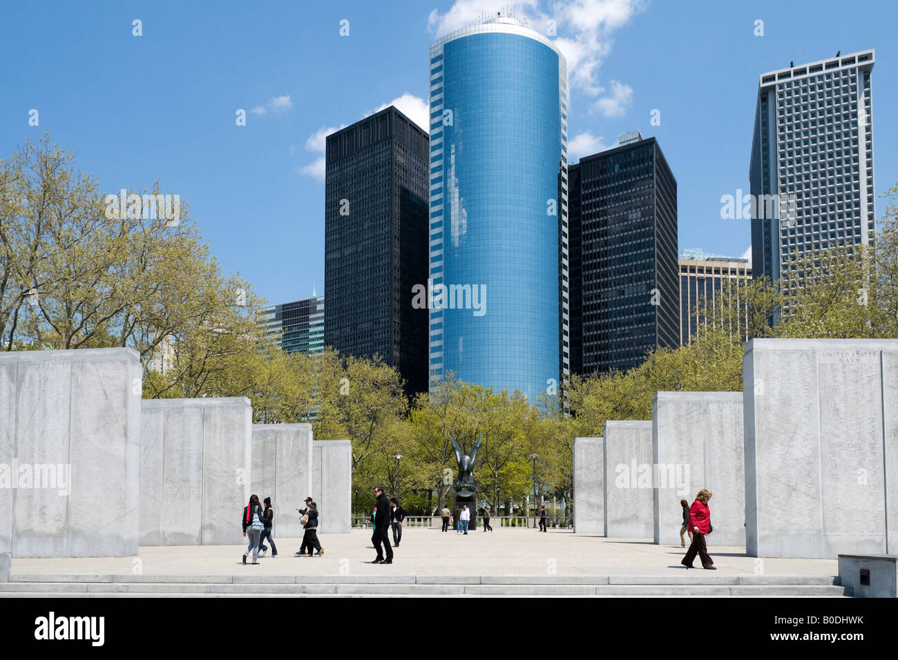 Mémorial de guerre de la côte est, Battery Park, Manhattan, New York City Banque D'Images