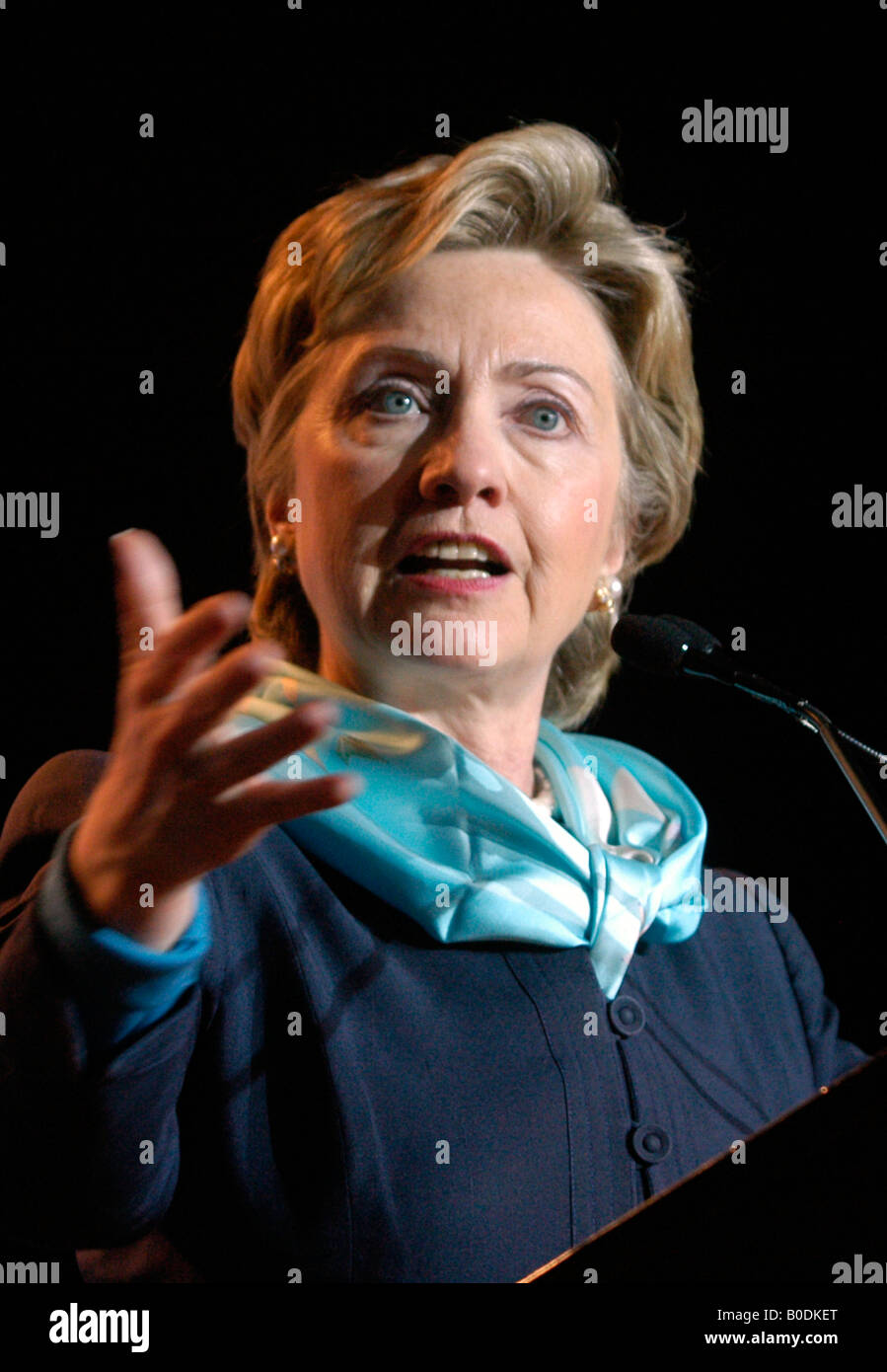 Hillary Clinton parle à un National Air Traffic Controllers Association réunion à Washington DC. Banque D'Images