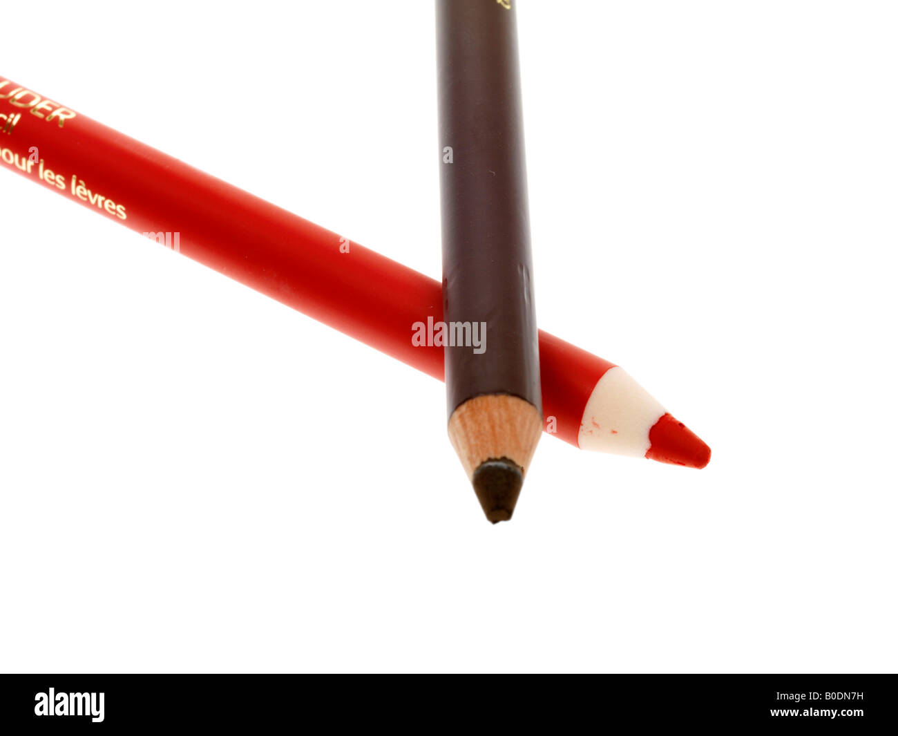 Crayon à Lèvres et sourcils Banque D'Images