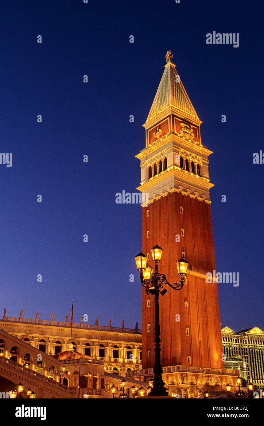 L'extérieur de l'hôtel vénitien et Casino Las Vegas NEVADA USA Banque D'Images
