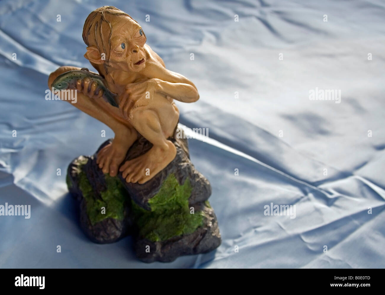 La petite statue de Gollum dans le film 'Le Seigneur des Anneaux'. Banque D'Images