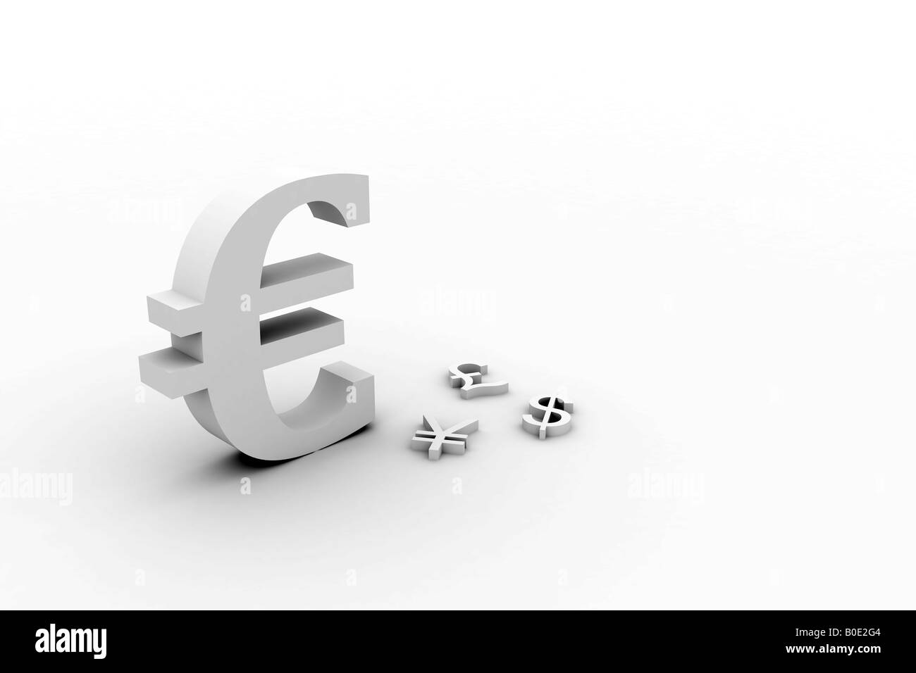 Euro fort big strong British Pound sur la faiblesse de la Livre sterling Dollar et Yen Banque D'Images
