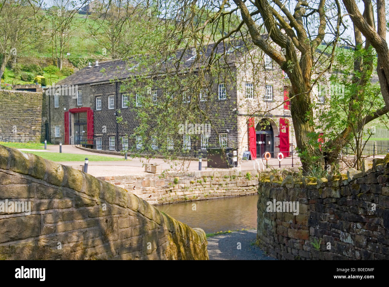 Cleurie Visitor Centre, Huddersfield canal étroit, Marsden Banque D'Images