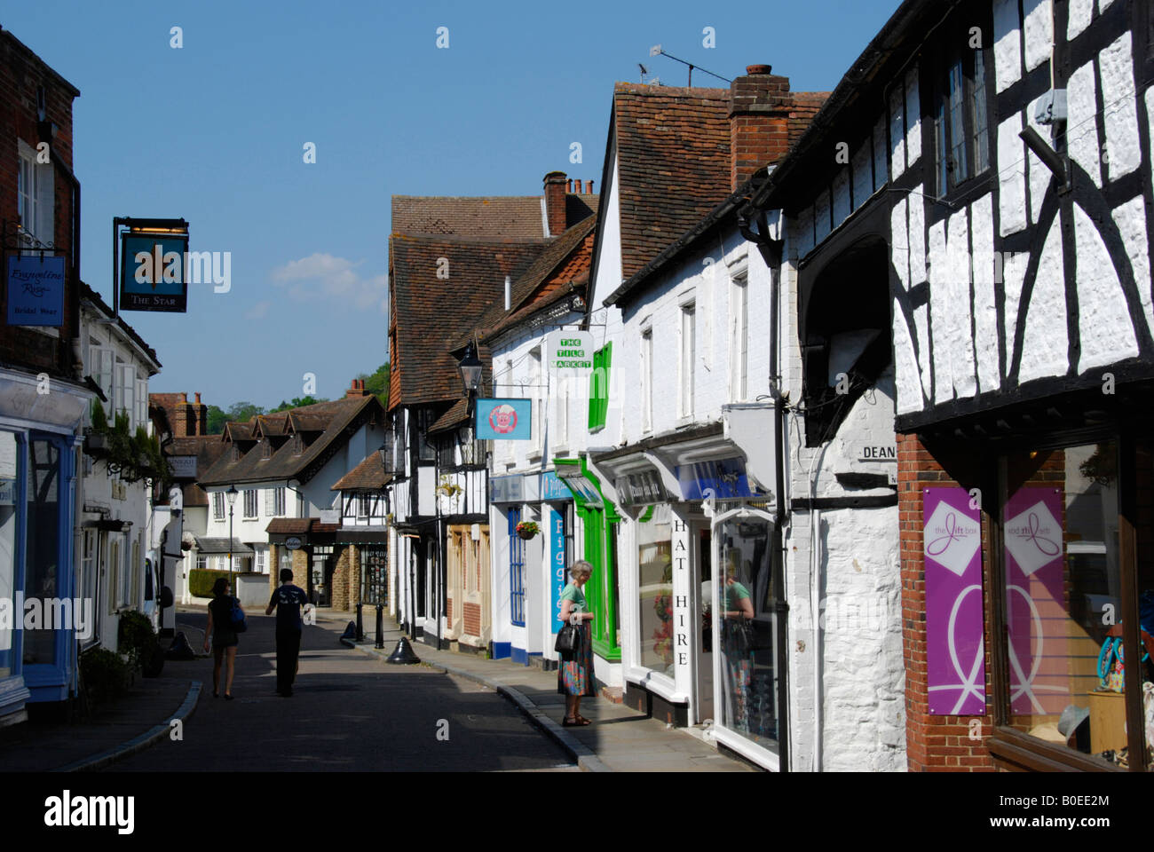La rue de l'église GODALMING Surrey England UK Banque D'Images