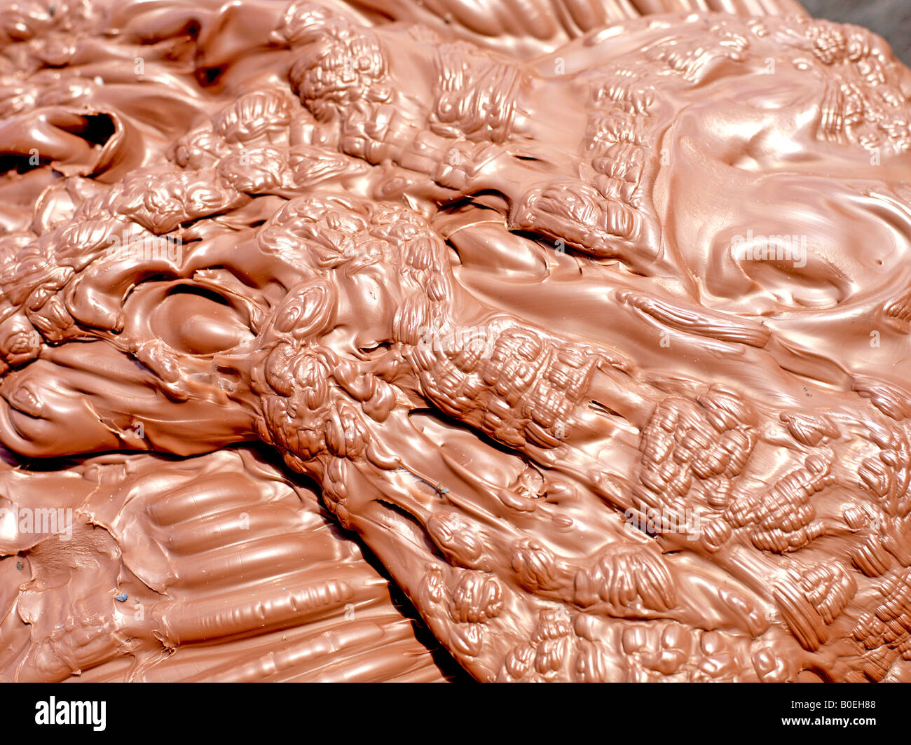 Pour le recyclage des déchets de plastique fondu Banque D'Images