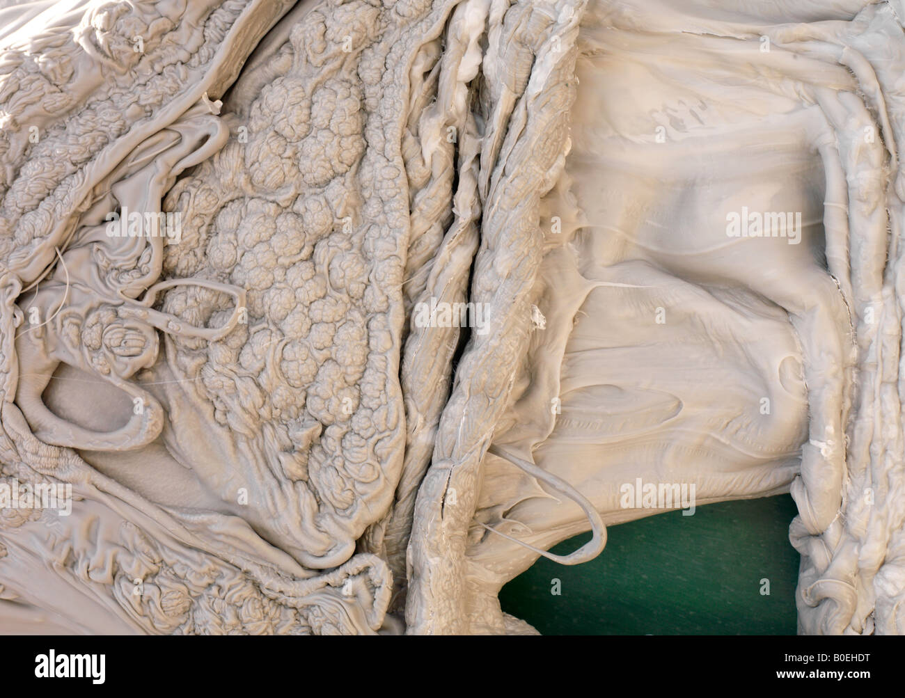 Des déchets de plastique fondu Banque D'Images