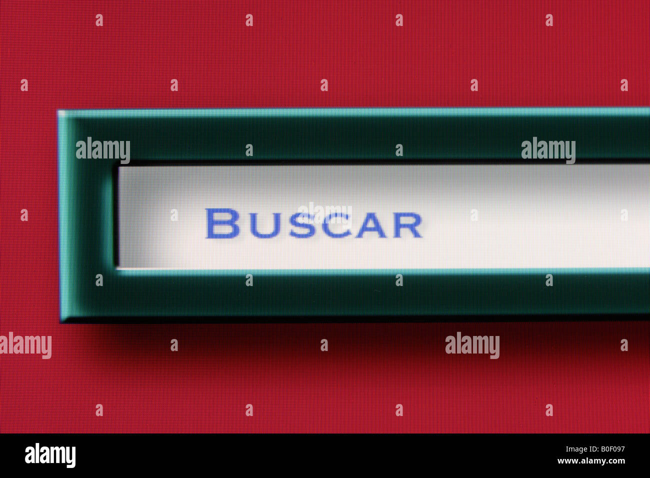 Boîte de recherche sur un écran d'ordinateur Banque D'Images