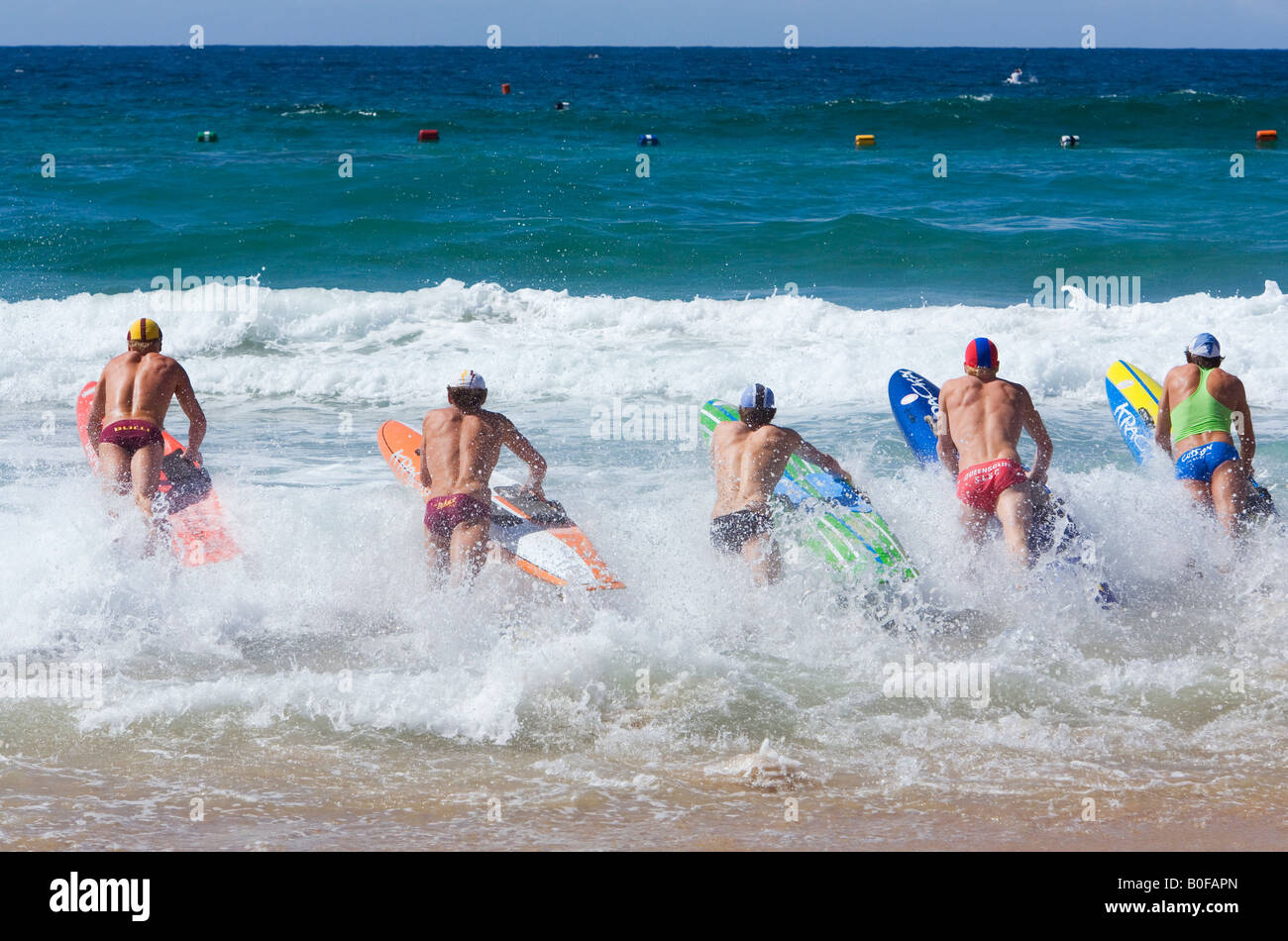 Surfski race - Sydney, New South Wales, Australia Banque D'Images