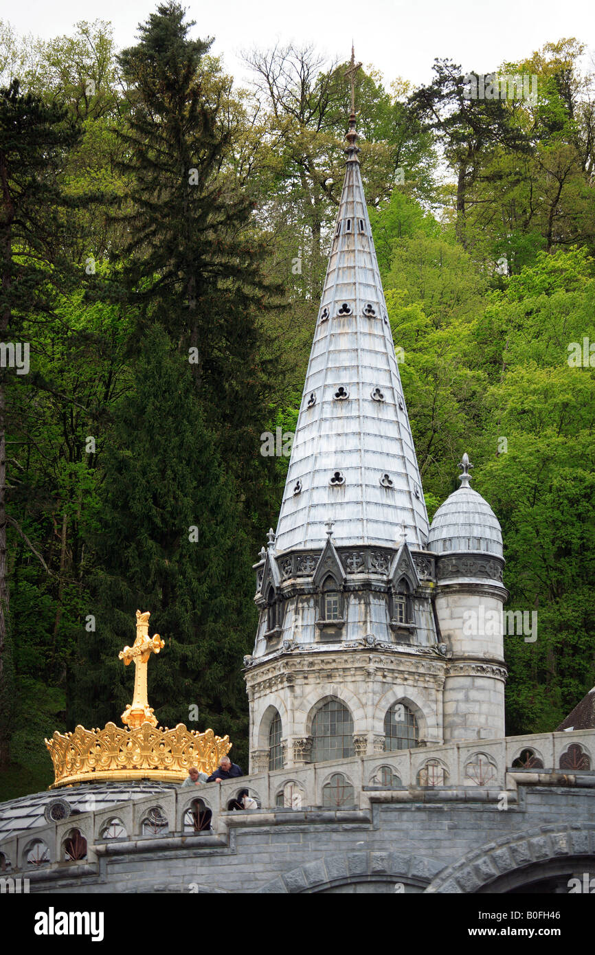 L'Europe sud-ouest france haute pyrénées le sanctuaire de Notre Dame de Lourdes Banque D'Images