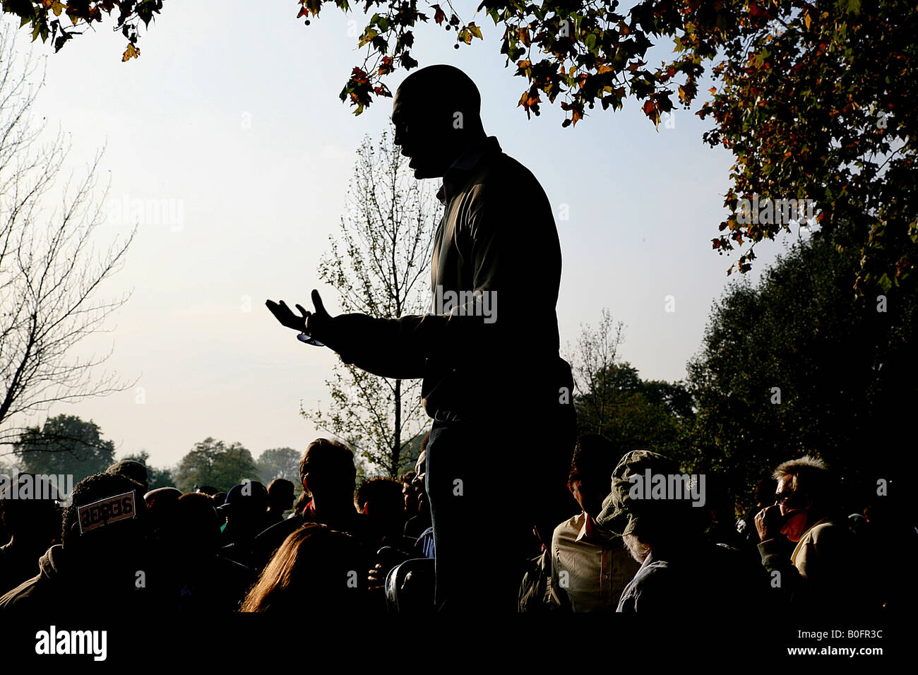 Speakers Corner, Hyde Park, London Banque D'Images