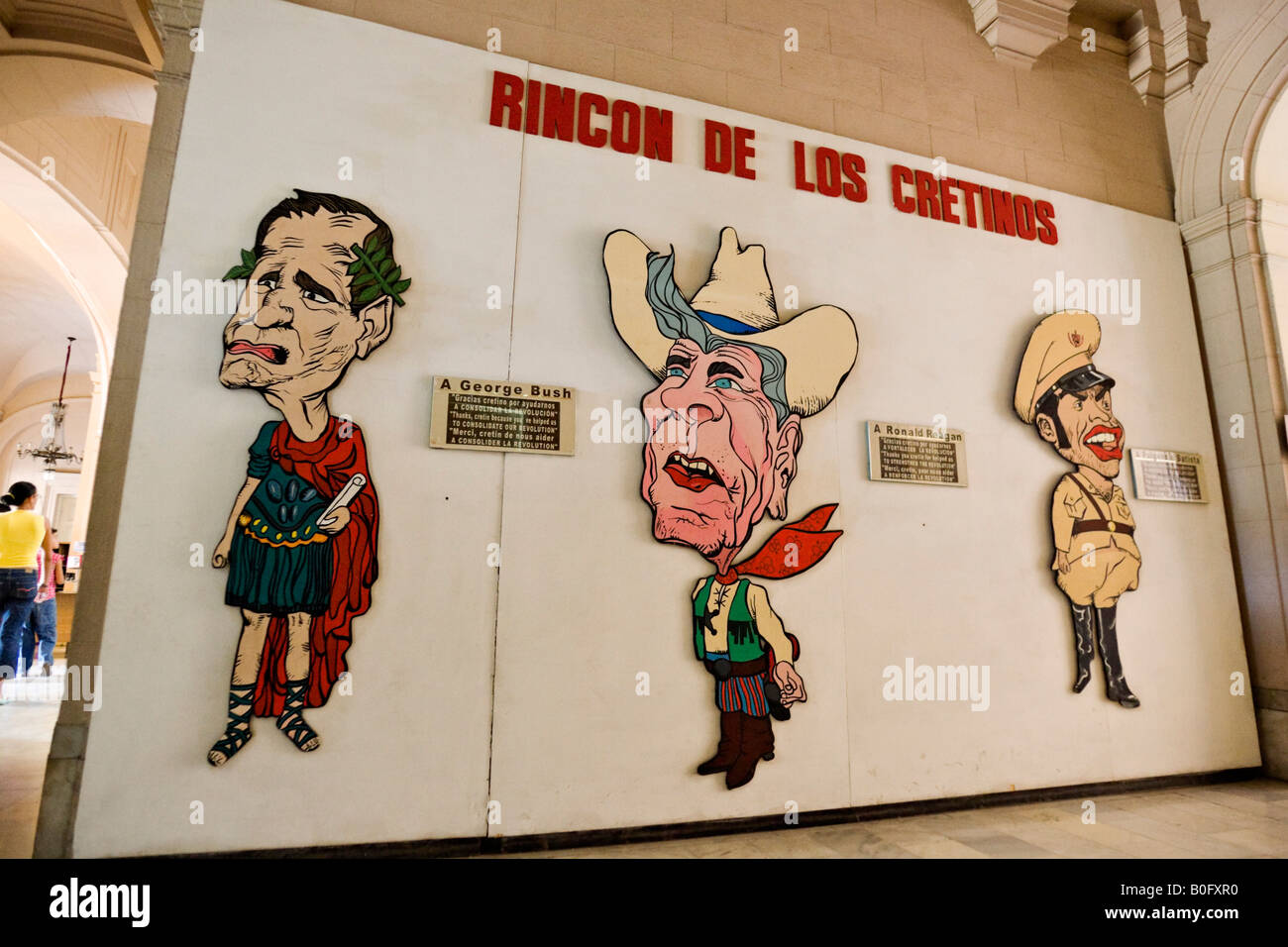La propagande antiaméricains Parallèlement. Museum de révolution ( Museo de la Revolucion ). La Havane. La Habana. Cuba. Banque D'Images