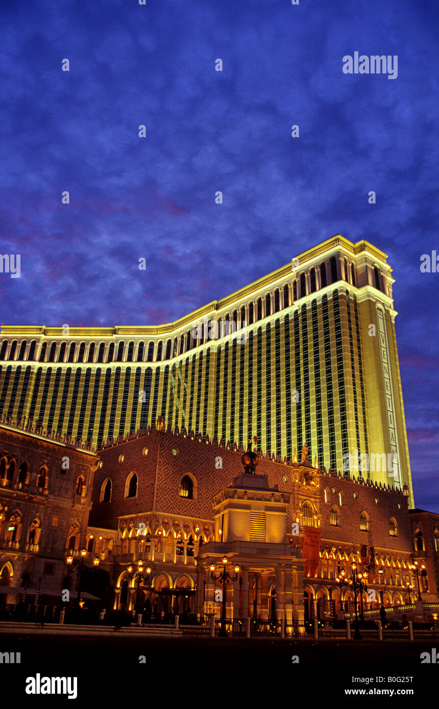 L'extérieur de l'hôtel vénitien et Casino Las Vegas NEVADA USA Banque D'Images