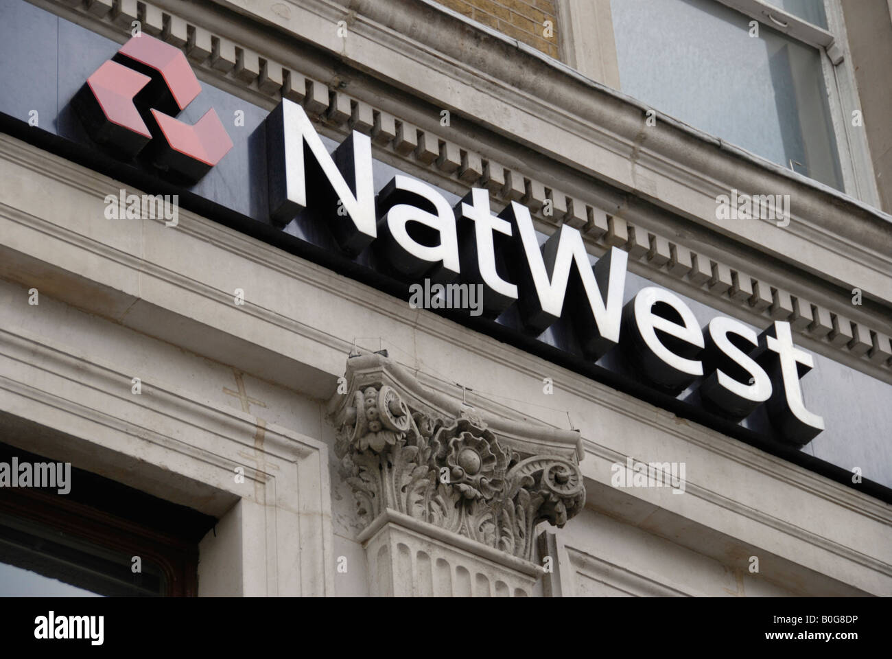 Signe extérieur de NatWest Bank London UK Banque D'Images