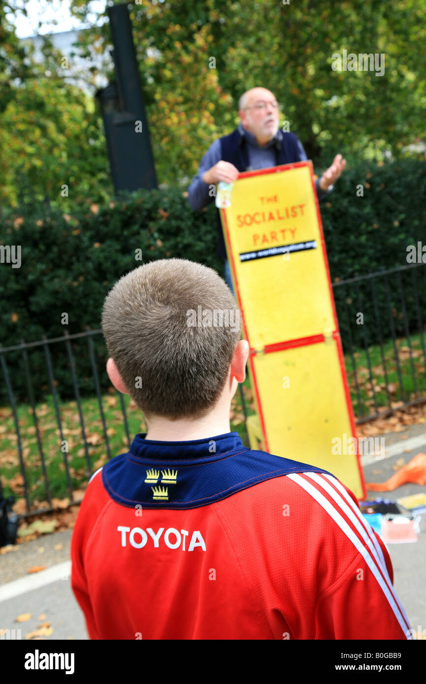 Speakers Corner, Hyde Park, London Banque D'Images