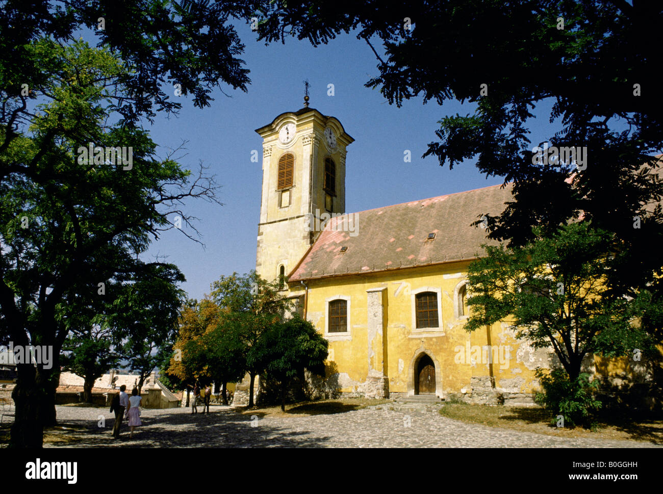 L'extérieur d'une église, Szentendre, Hongrie. Banque D'Images