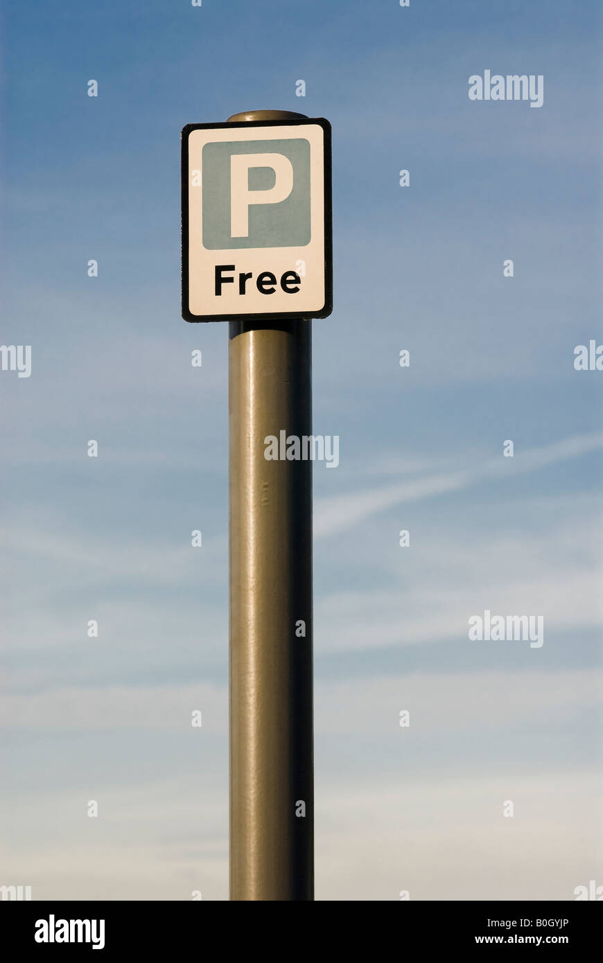 Parking gratuit sign in London, UK Banque D'Images