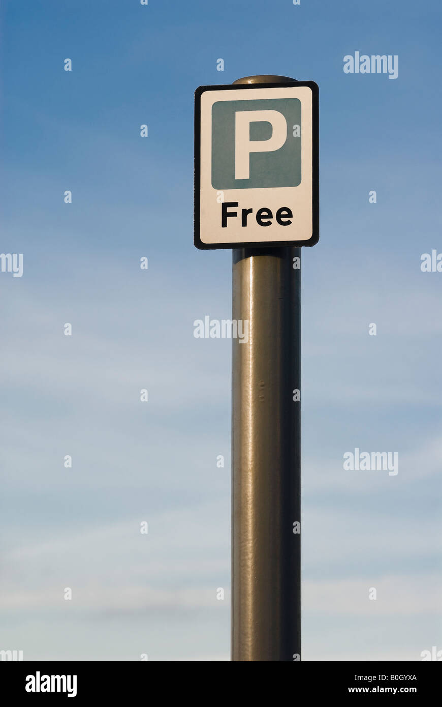 Parking gratuit sign in London, UK Banque D'Images