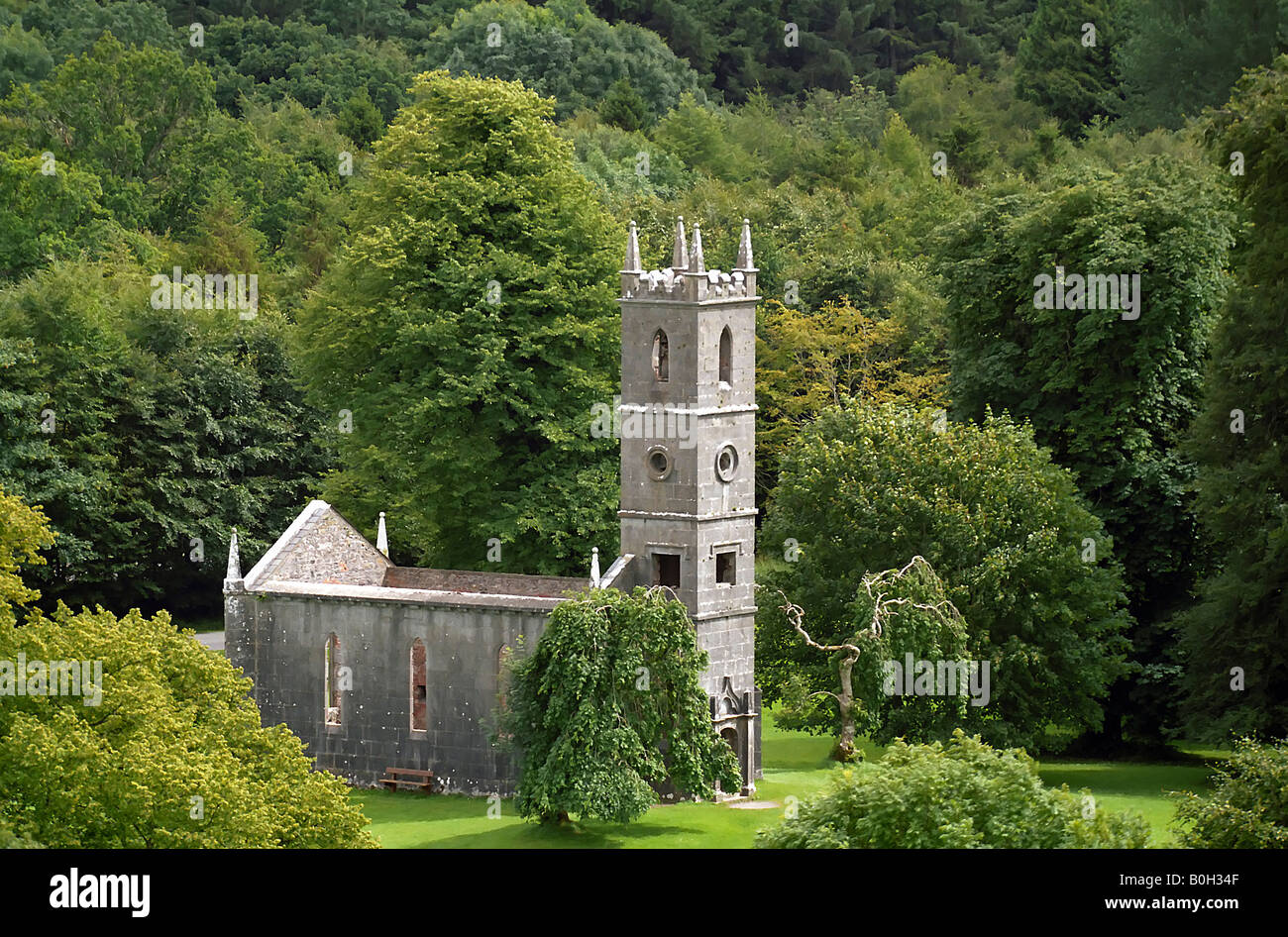 Église de Lough Key Banque D'Images