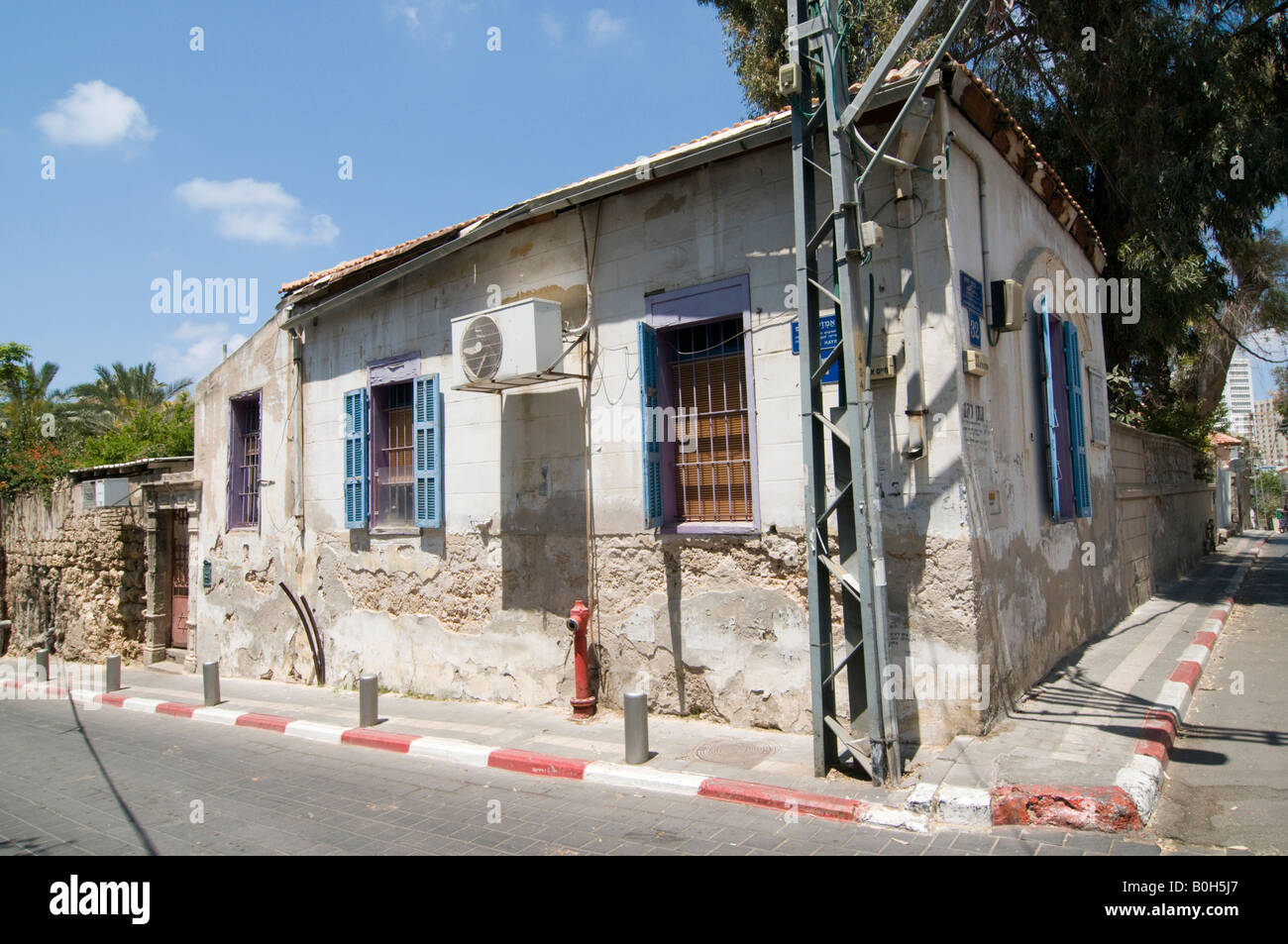 Israël Tel Aviv Neve Tzedek établi 1887 La Synagogue établie 1938 Chelouche intenta Banque D'Images