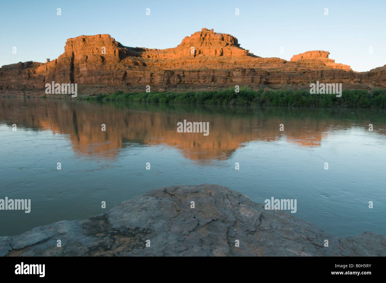 L'aube, Canyonlands National Park, Méandre Canyon, Colorado, Utah Banque D'Images