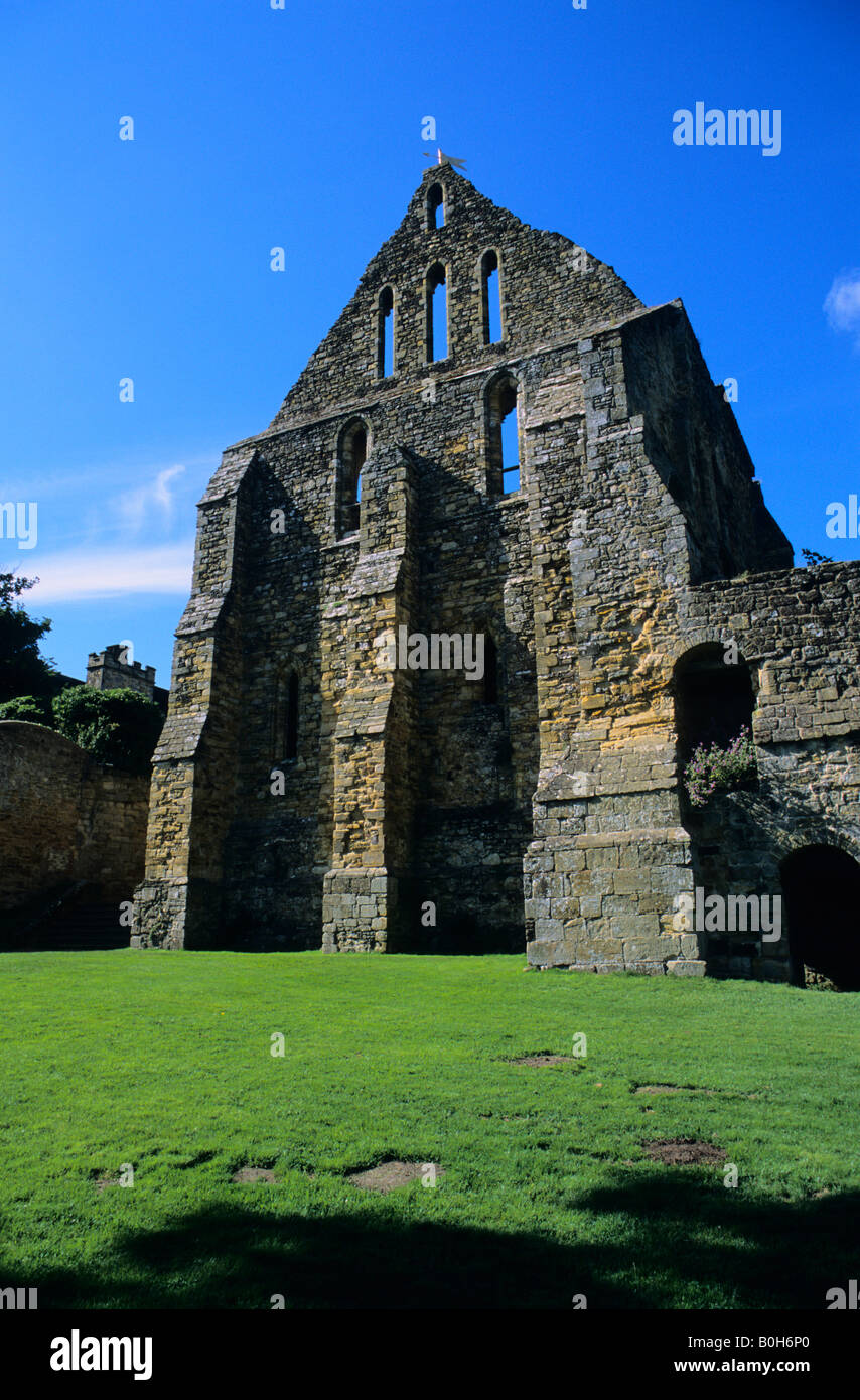 Dorter (dortoir) extrémité sud, Battle Abbey, Sussex, England, UK Banque D'Images