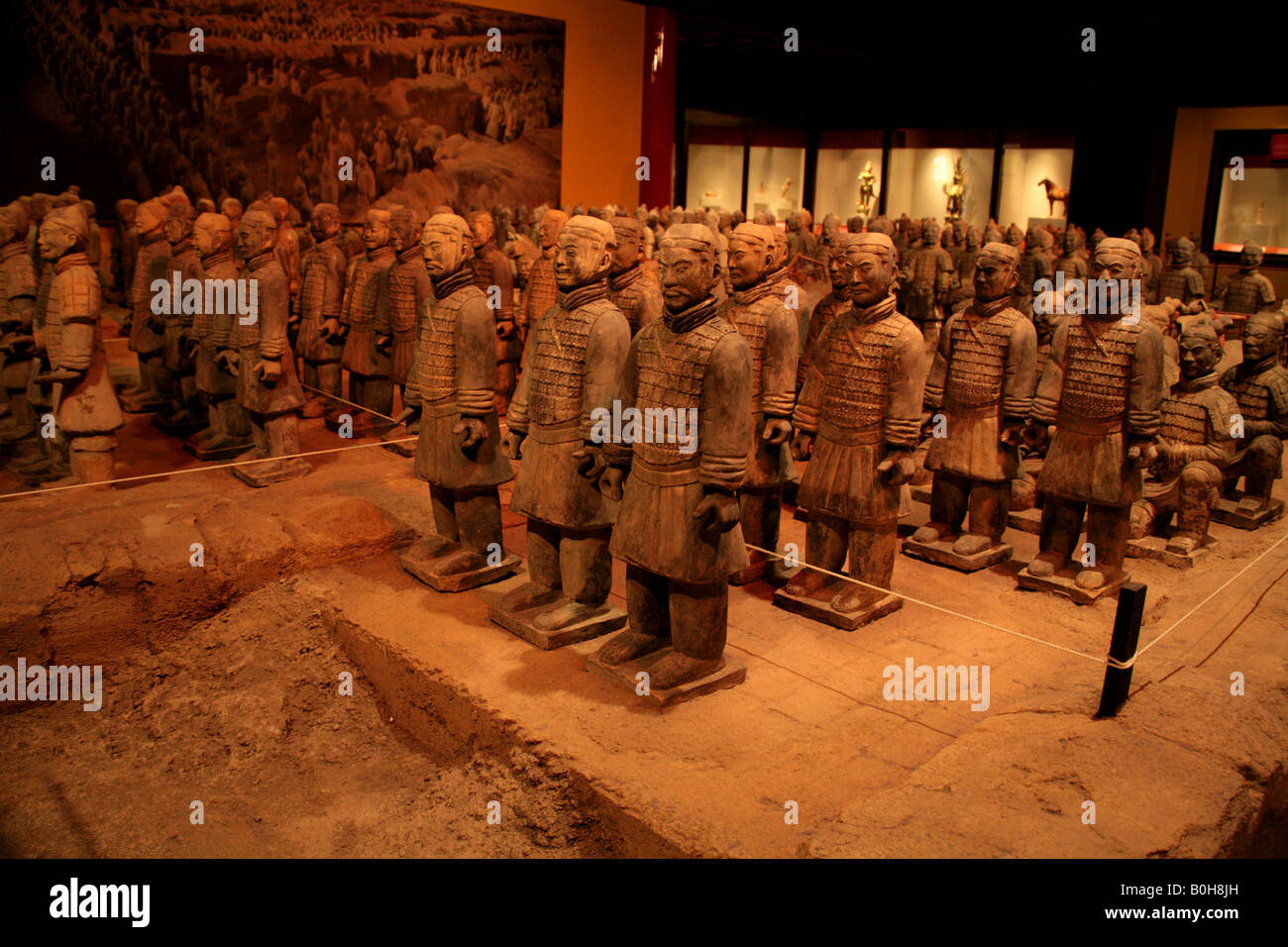 La Chine à Epcot's World Showcase vieux soldats en terre cuite sur l'affichage. Pour un usage éditorial uniquement Banque D'Images