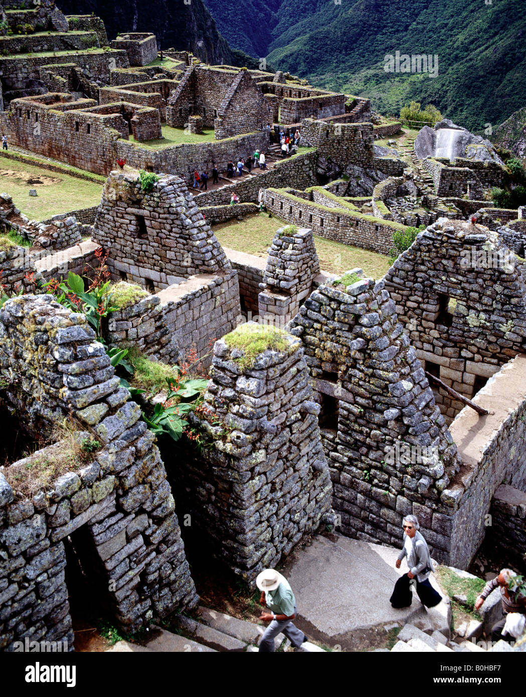 Le Machu Picchu, ancienne ville Inca Inca, ruines, UNESCO World Heritage Site, Pérou, Amérique du Sud Banque D'Images