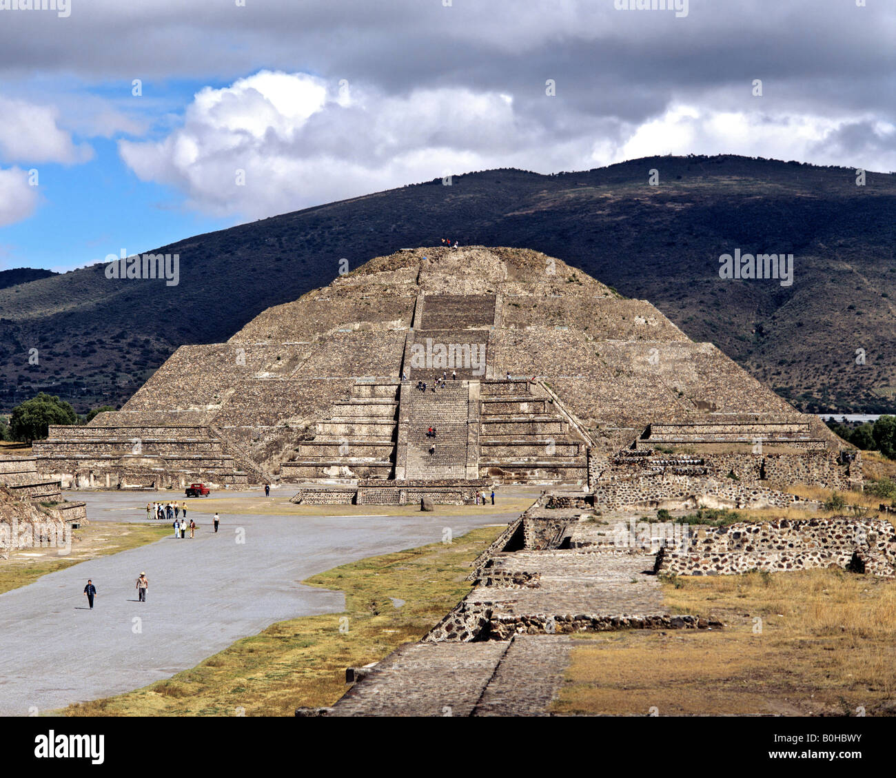 Pyramide de la lune à Teotihuacan, la civilisation aztèque, près de Mexico, Mexique, Amérique Centrale Banque D'Images