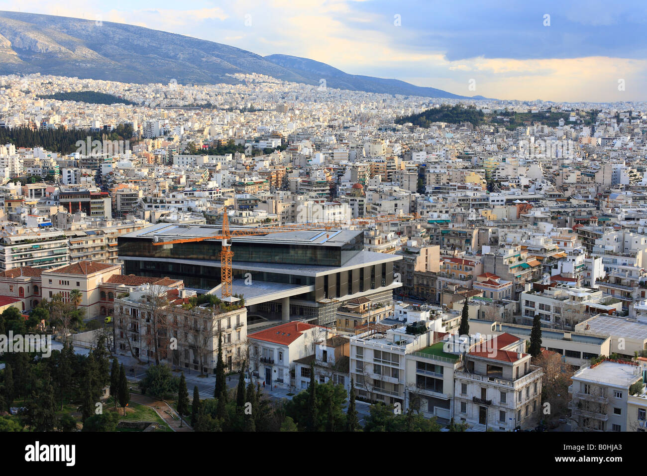 Athènes, vue vers le sud de l'Acropole, Athènes, Grèce Banque D'Images