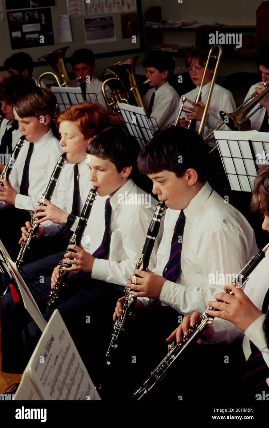 L'orchestre à l'École Junior de Highgate, Londres, Angleterre. Banque D'Images