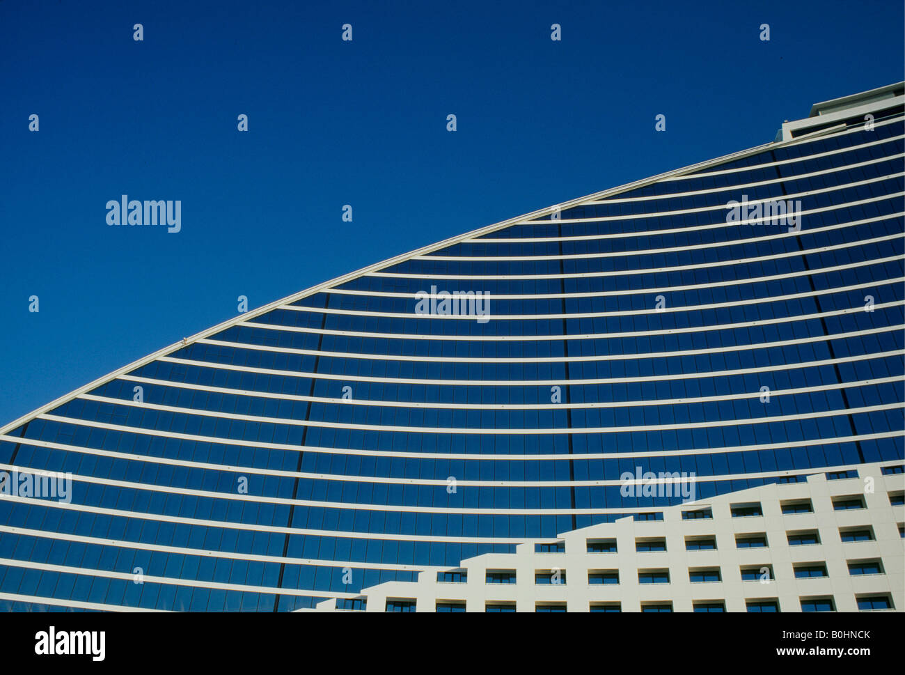 Un gros plan d'un hôtel à Dubaï, Émirats arabes unis. Banque D'Images