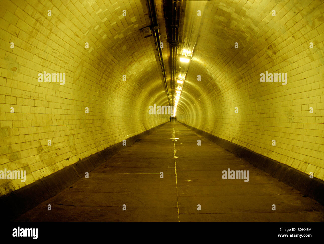 Pied Greenwich tournant sous le Tunnel sous la Tamise entre Greenwich et l'Isle of Dogs, Londres Banque D'Images