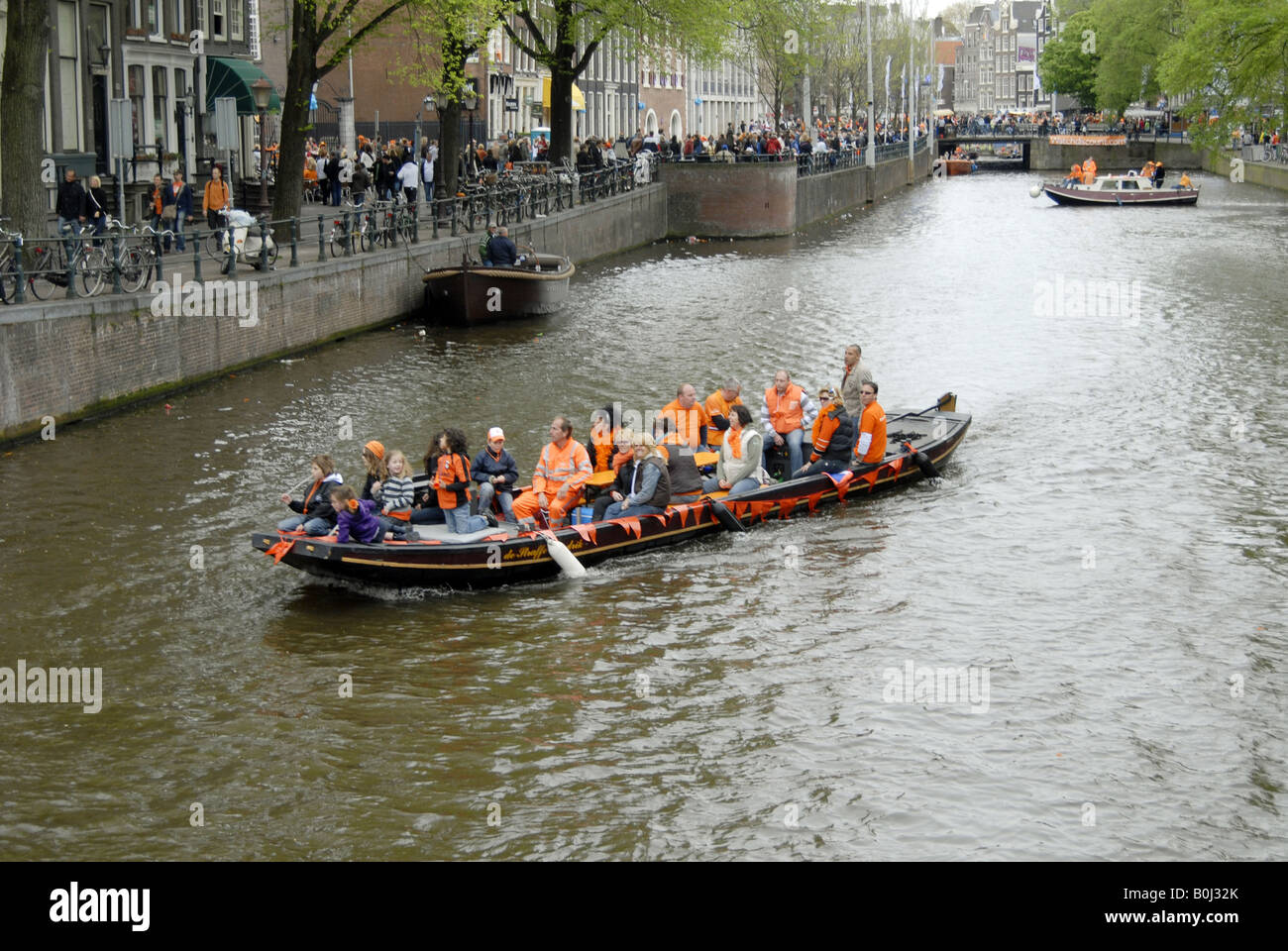 Queens Day célébration 2008 Amsterdam Pays-Bas Banque D'Images