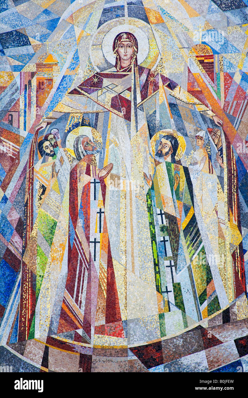 Mosaïque Mosaïque sur l'église St Mary Stuyvesant Square Downtown Manhattan New York City New York USA artiste Felix Senger Banque D'Images