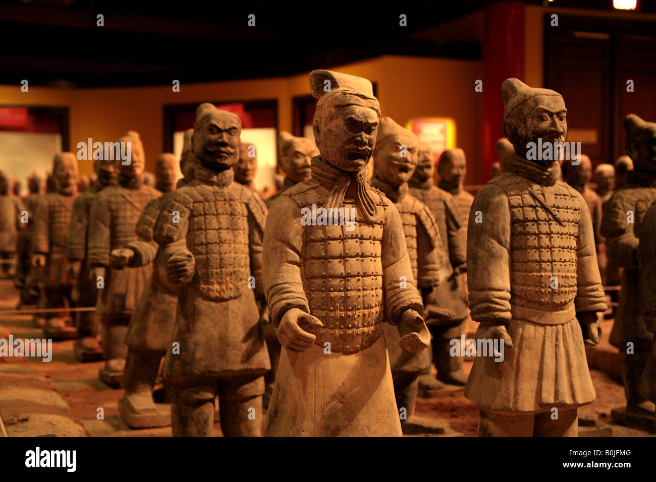 La Chine à Epcot's World Showcase vieux soldats en terre cuite sur l'affichage. Pour un usage éditorial uniquement Banque D'Images