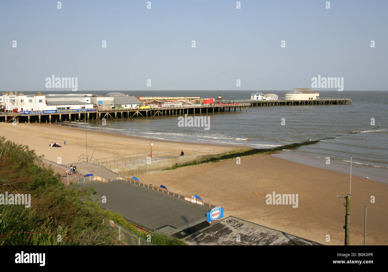 Clacton-on-Sea, Essex Pier Banque D'Images