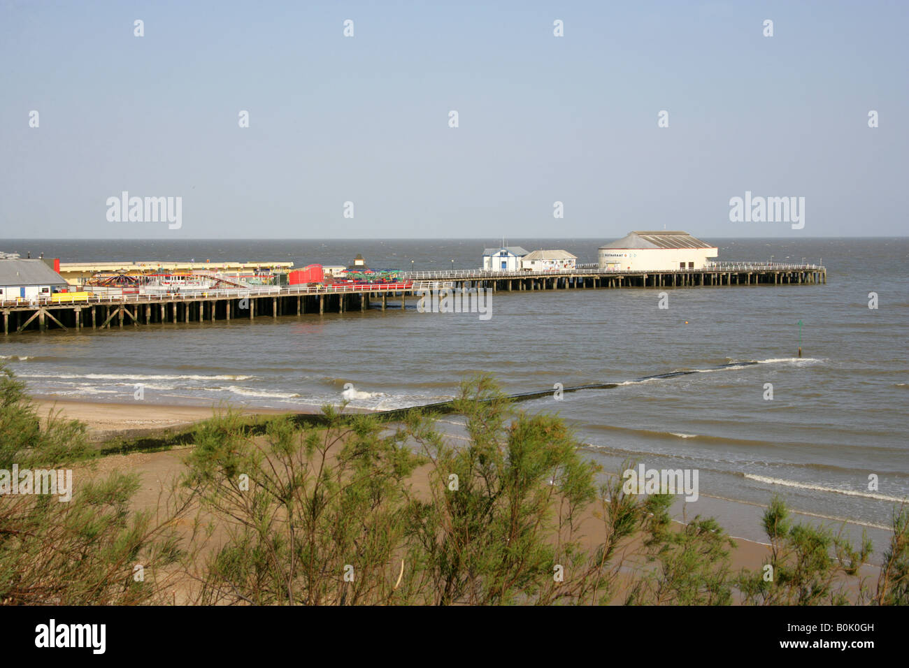 Clacton-on-Sea, Essex Pier Banque D'Images