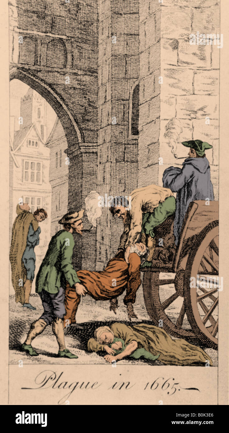 Les épidémies, la peste de 166. Banque D'Images