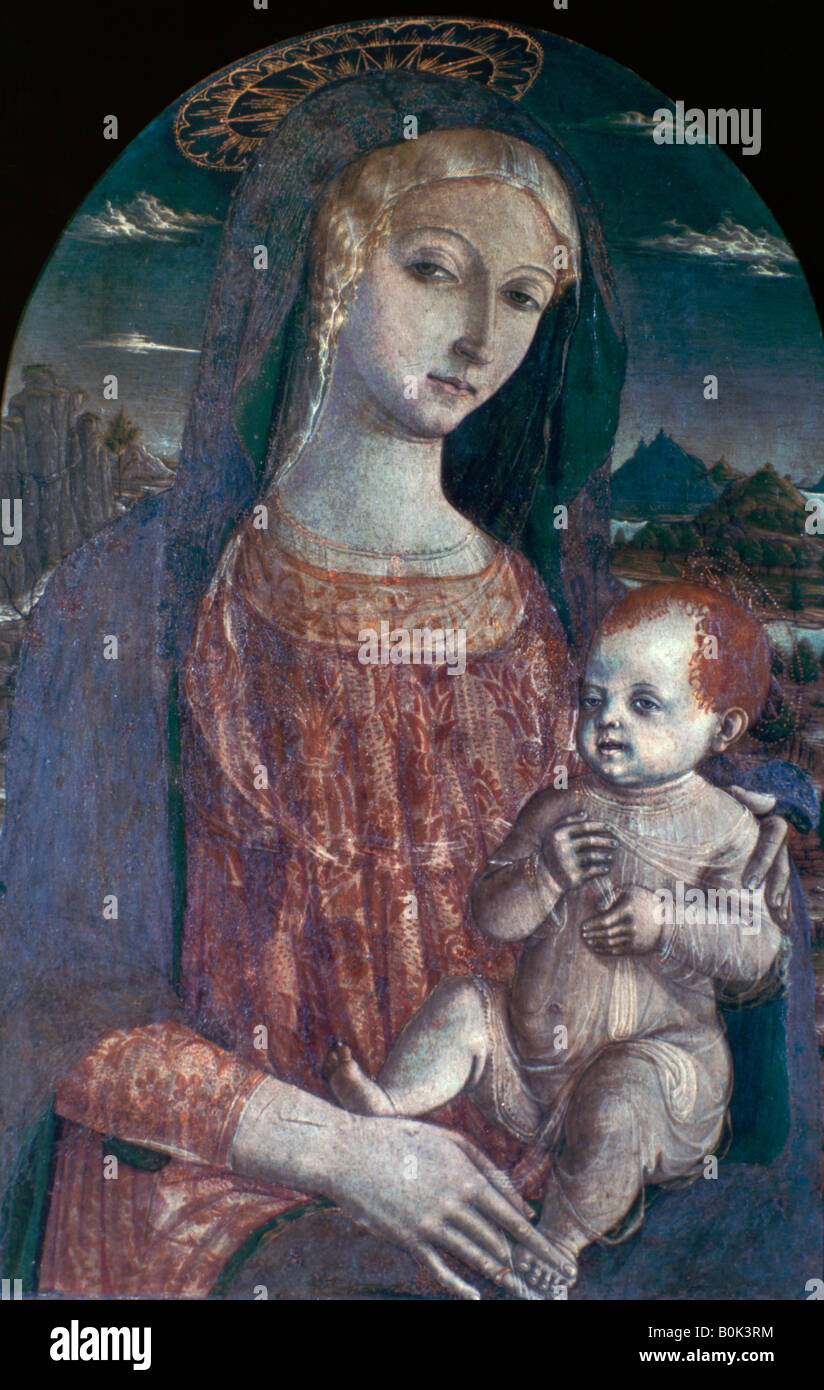 'Madonna' et de l'enfant, c1450-1495. Artiste : Matteo di Giovanni Banque D'Images