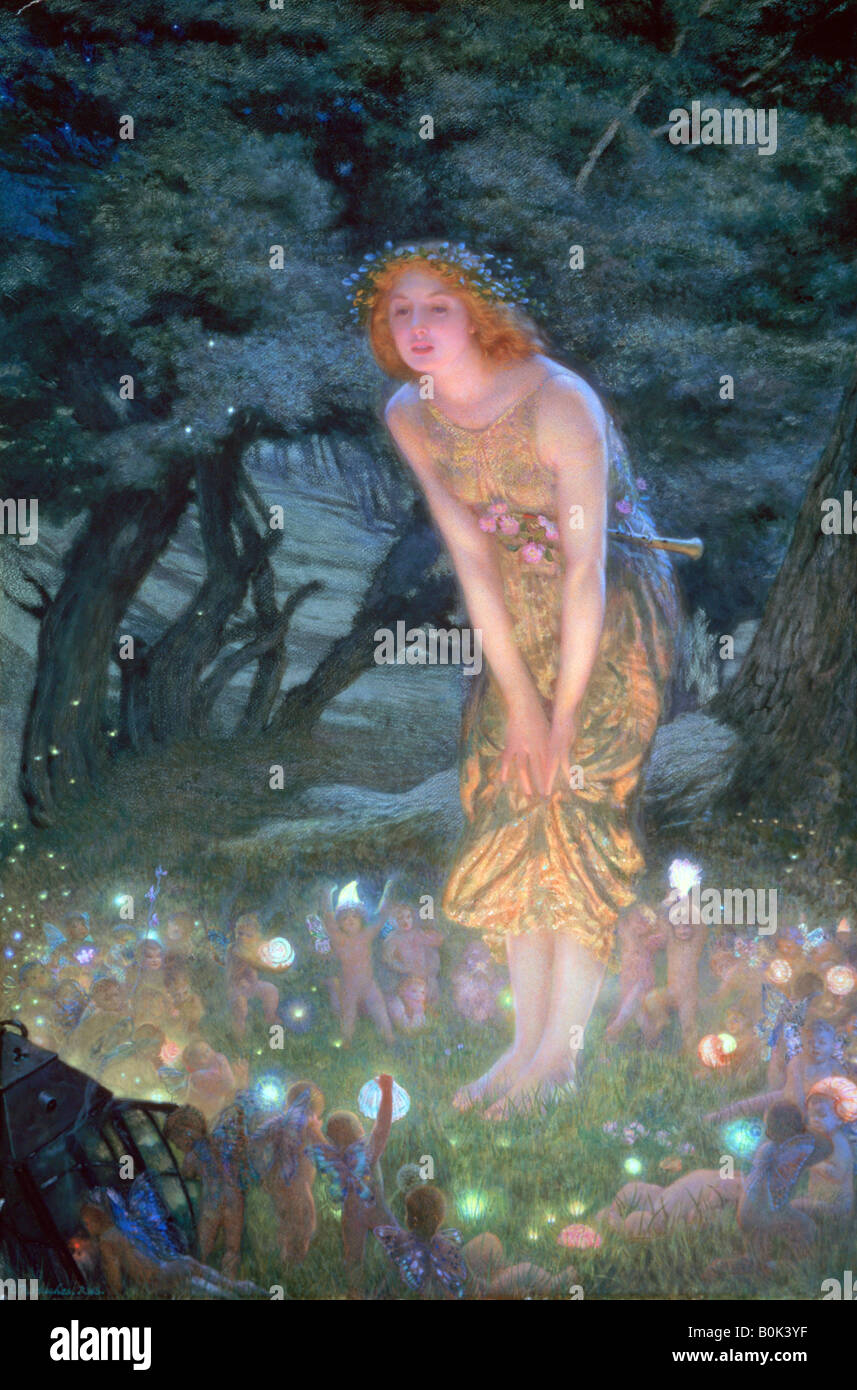 'Midsummer Eve', c1871-1914. Artiste : Edward Robert Hughes Banque D'Images