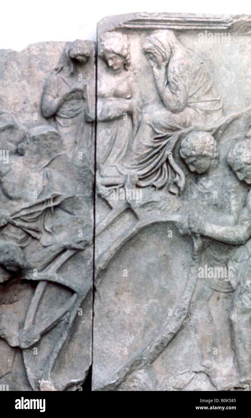 Détail de la grande frise de l'autel de Pergame, 180-159 BC. Artiste : Inconnu Banque D'Images