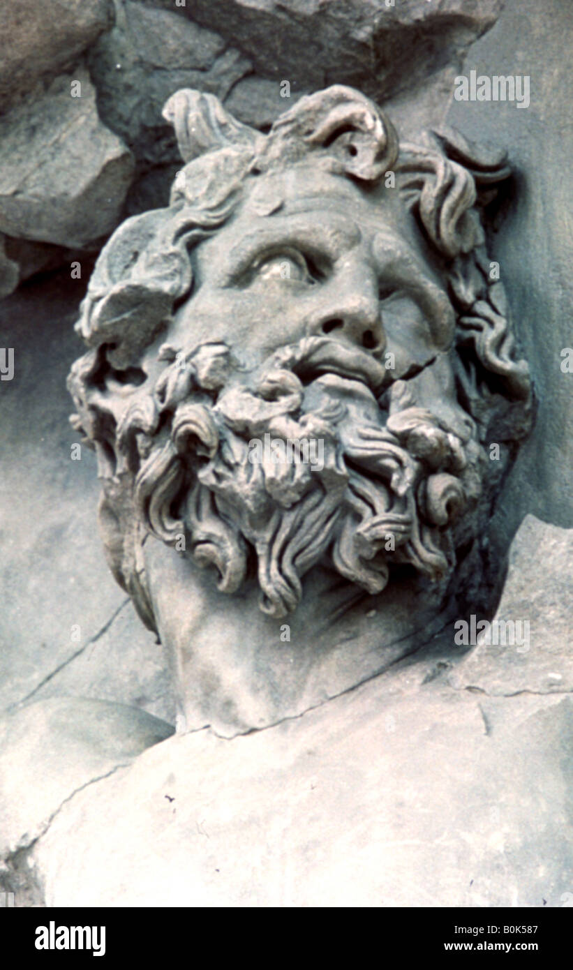 Détail de la grande frise de l'autel de Pergame, 180-159 BC. Artiste : Inconnu Banque D'Images