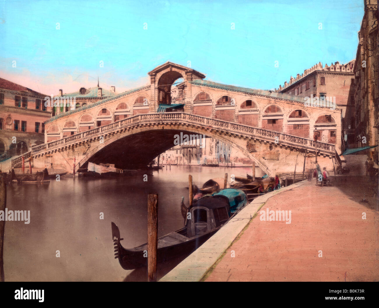 Pont du Rialto, Venise. Artiste : Inconnu Banque D'Images