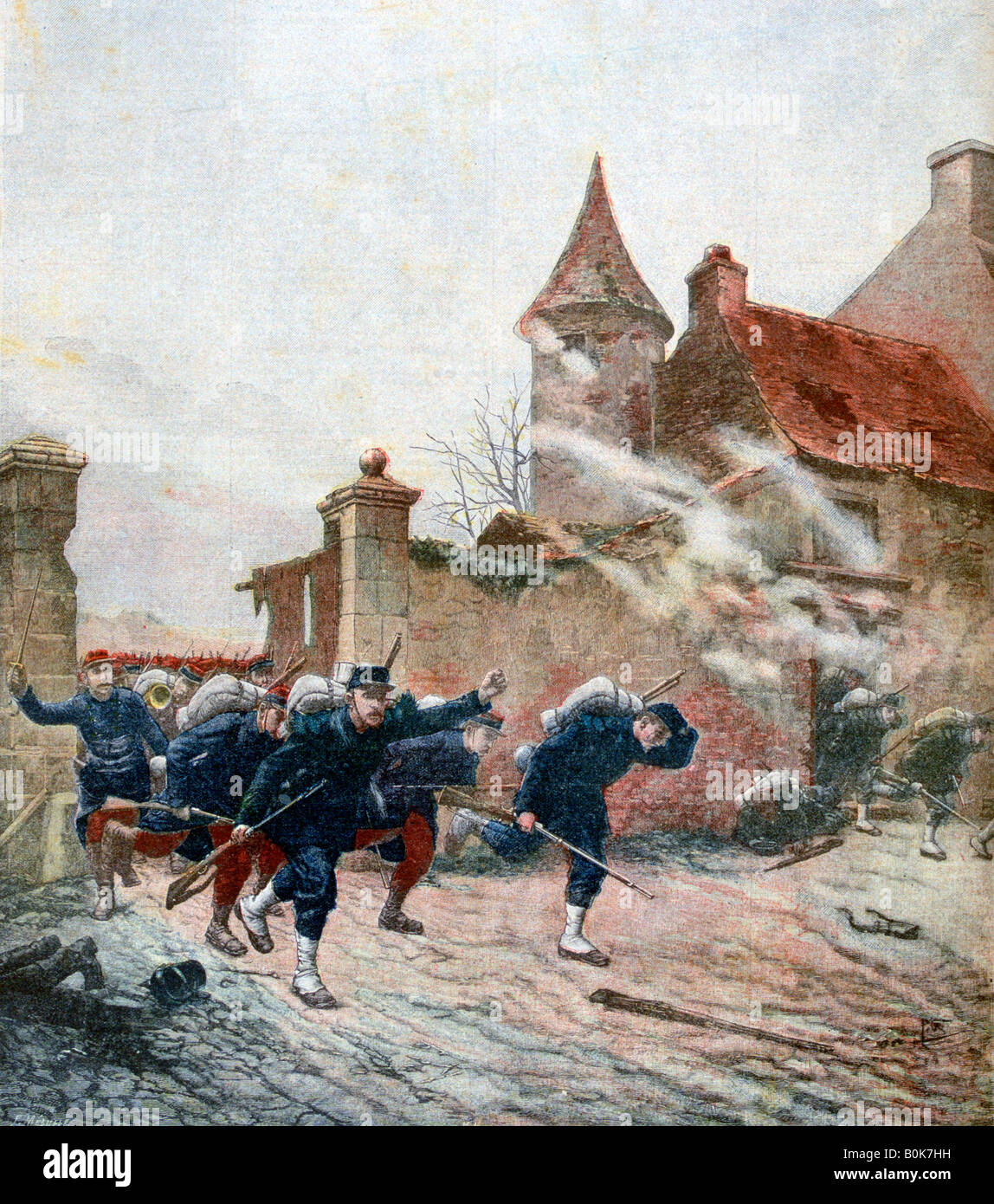 "En avant !", 1891. Artiste : F Meaulle Banque D'Images