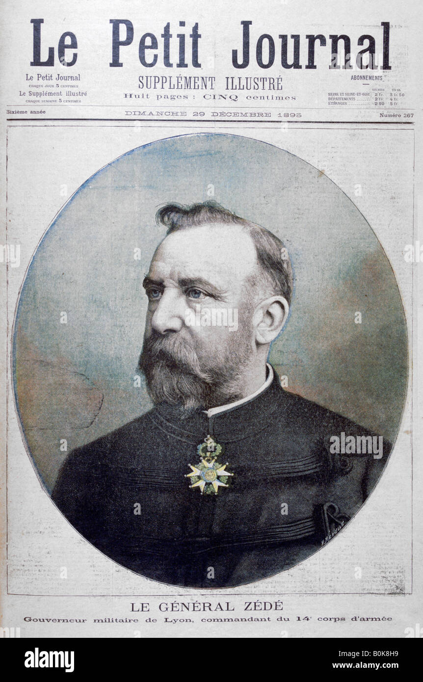 Zede général, gouverneur militaire de Lyon, France, 1895. Artiste : F Meaulle Banque D'Images