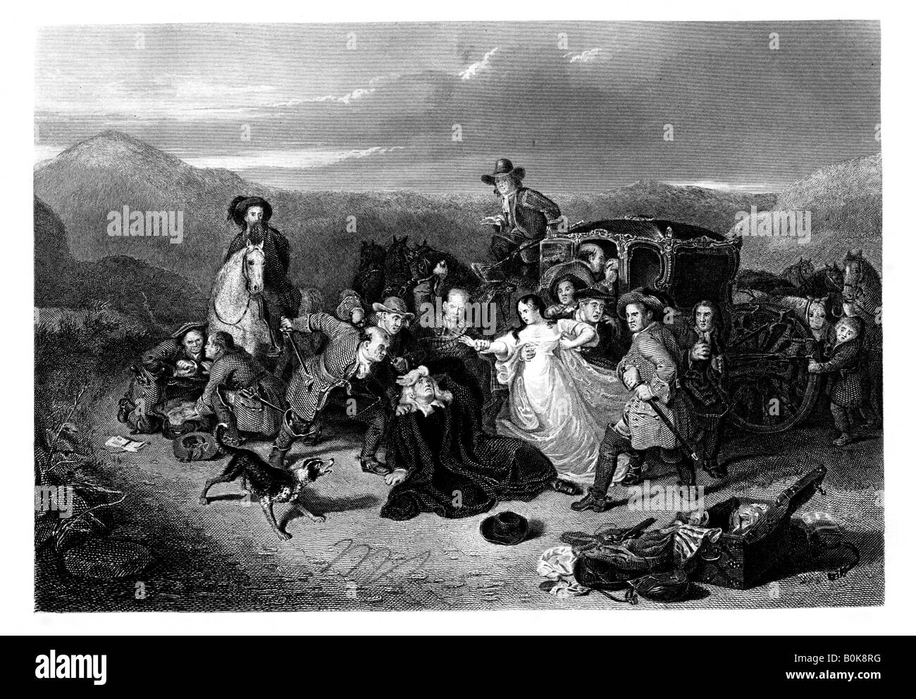 L'assassinat de l'Archevêque Sharpe, 1860.Artist : K Bourne Banque D'Images