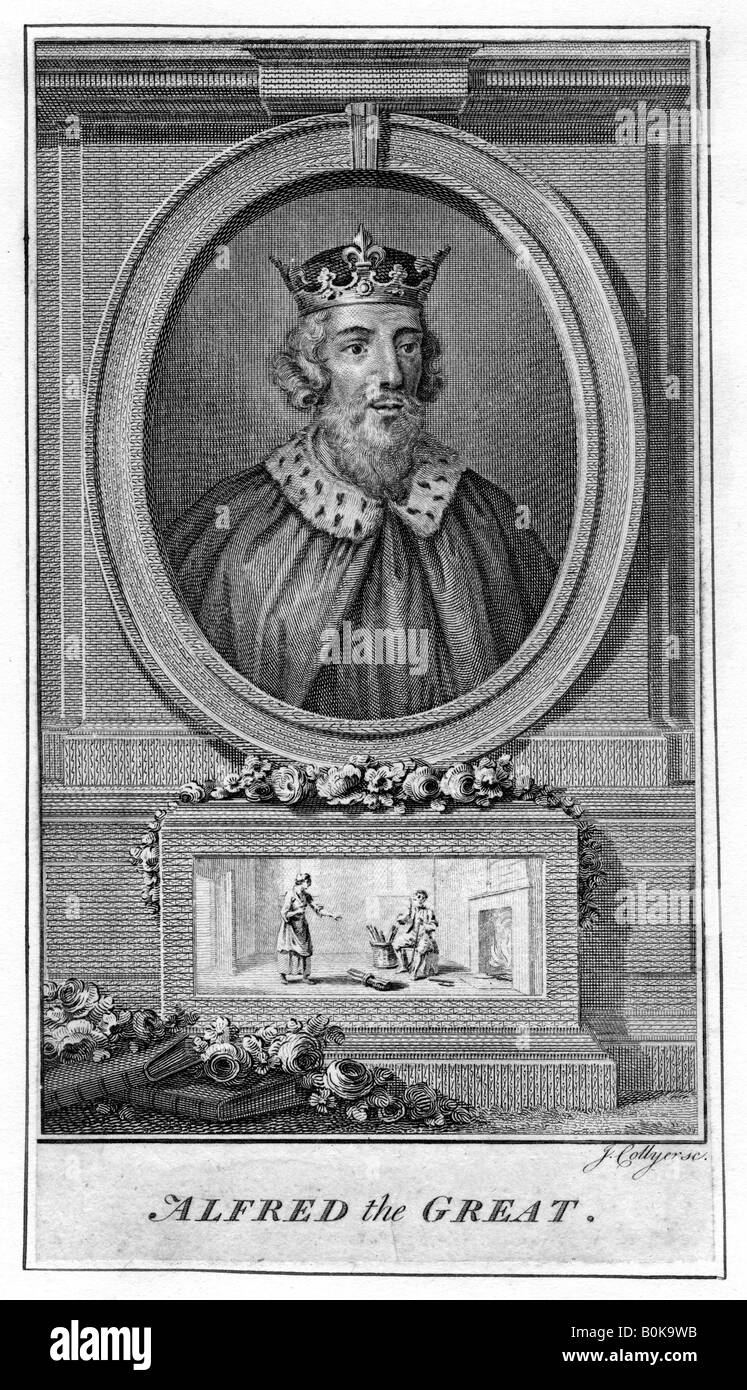 Alfred le Grand, (18e siècle). Artiste : J Collyer Banque D'Images