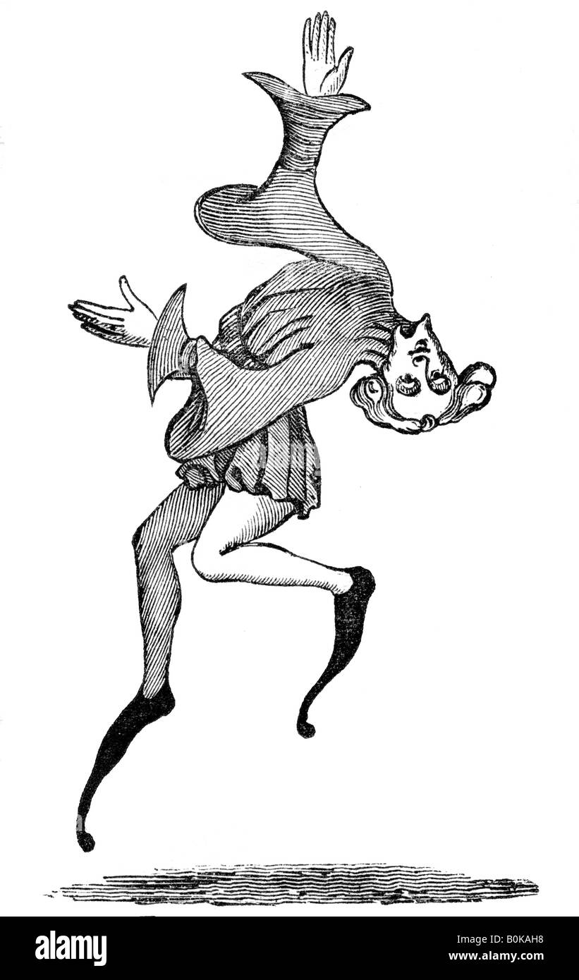 Tumbling, 14ème siècle, (1833). Artiste : Inconnu Banque D'Images